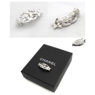 シャネル(CHANEL)の★ シャネル CHANEL 新品 シルバースターストーン バレッタ ★(バレッタ/ヘアクリップ)