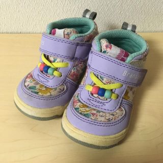 ブランシェス(Branshes)の＊専用＊【13.5㎝】IFME×Branshes スニーカー ＊パープル 花柄(スニーカー)