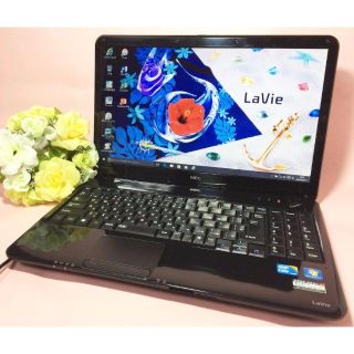 エヌイーシー(NEC)の高性能 Core i5 Win10 500GB Office NEC ブラック(ノートPC)