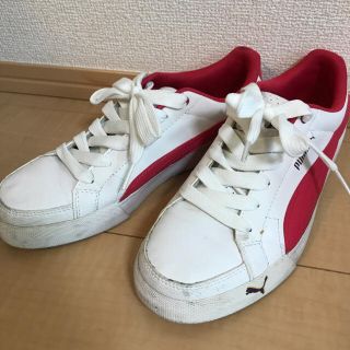 プーマ(PUMA)のプーマ puma スニーカー 白 ピンク 23.5cm (スニーカー)