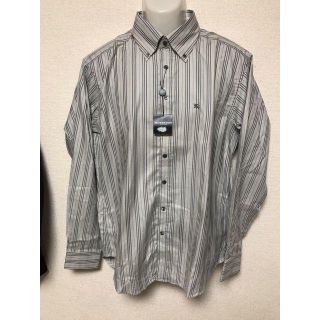 バーバリー(BURBERRY)の【未使用】BURBERRY LONDON シャツ 綿 ストライプ イギリス製 L(シャツ)