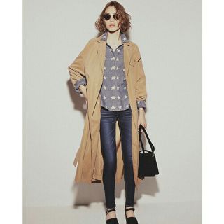 マウジー(moussy)の【未使用美品】moussyガウントレンチジャケット ベージュ2(トレンチコート)