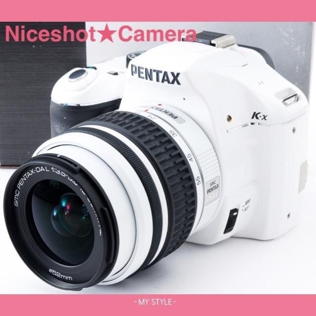 ☆WiFi転送☆ペンタックス K-x レンズセット☆女性に人気のホワイト-