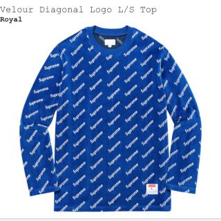 シュプリーム(Supreme)のサイズL supreme velour diagonal logo (Tシャツ/カットソー(七分/長袖))