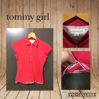 トミーガール(tommy girl)のtommy girl 半袖ポロシャツ ブランドネーム入り レディースS used(ポロシャツ)