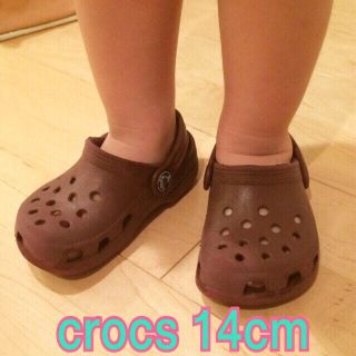 クロックス(crocs)の☆クロックス キッズ14cm ブラウン☆(その他)