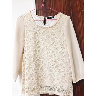 ミッシュマッシュ(MISCH MASCH)のベージュ色のレースブラウス♡MISCH MASCH(シャツ/ブラウス(長袖/七分))