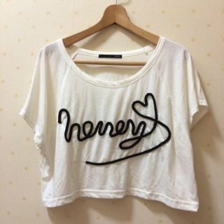 ヘザー(heather)のショート丈Tシャツ(Tシャツ(半袖/袖なし))