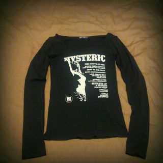 ヒステリックグラマー(HYSTERIC GLAMOUR)の[完売品]ヒステリックグラマー 人気ROCK柄ロンT 黒(Tシャツ(長袖/七分))