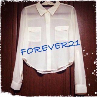 フォーエバートゥエンティーワン(FOREVER 21)のforever21♡シフォンシャツ(シャツ/ブラウス(長袖/七分))