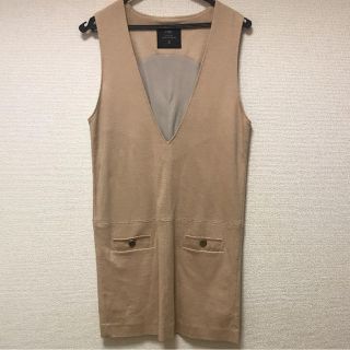 イネド(INED)のINED ジャンパースカート oggi掲載 ベージュ (ひざ丈ワンピース)