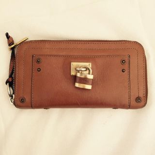 クロエ(Chloe)のChloeクロエ パディントン長財布 ラウンドジップ ブラウン(財布)