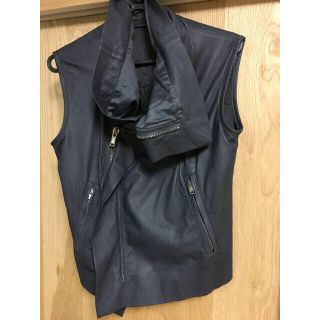リックオウエンス ライダースジャケット(レディース)(グレー/灰色系