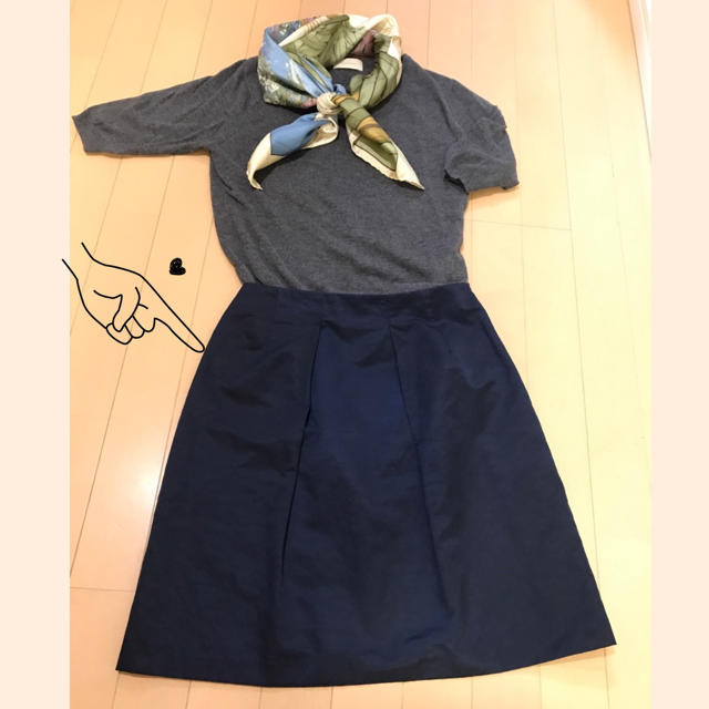 ANAYI(アナイ)のANAYI ネイビー スカート レディースのスカート(ひざ丈スカート)の商品写真
