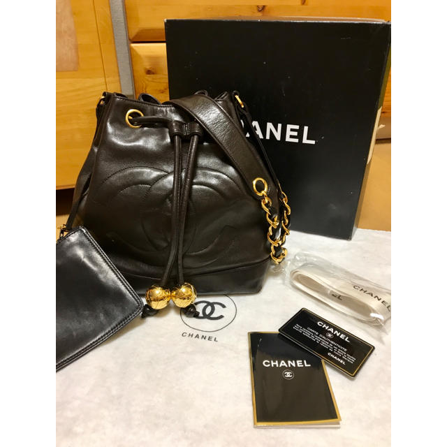 CHANEL巾着ショルダーバッグ