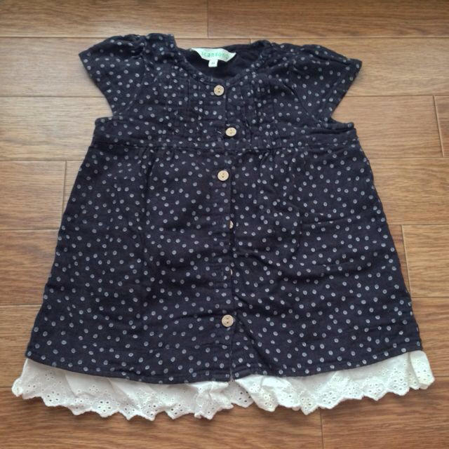 3can4on(サンカンシオン)の3can4on ドットワンピース キッズ/ベビー/マタニティのキッズ服女の子用(90cm~)(その他)の商品写真