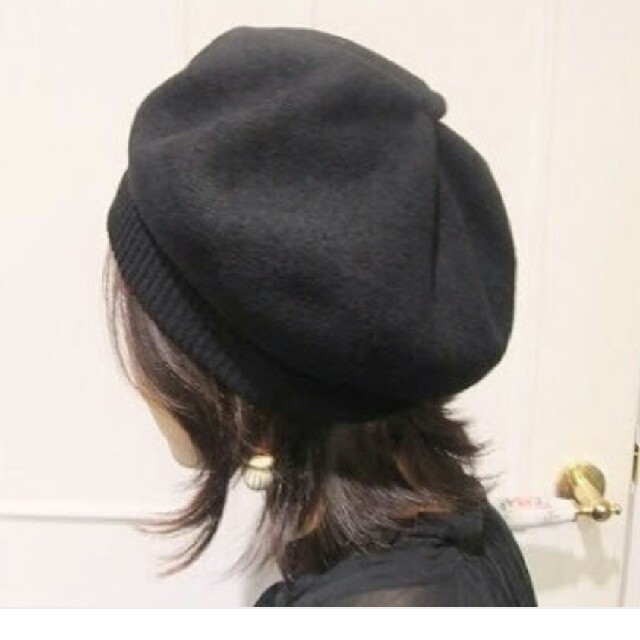 新品○マチュアーハウールベレー帽ブラック○ハットCA4LA-