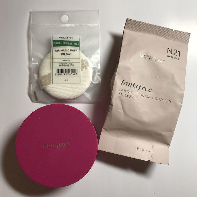 Innisfree(イニスフリー)の[セール中]Innisfree アンプルモイスチャークッションセット コスメ/美容のベースメイク/化粧品(ファンデーション)の商品写真