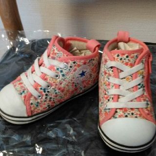 コンバース(CONVERSE)のオールスター×リバティ　14cm　ピンクスニーカー運動靴(スニーカー)