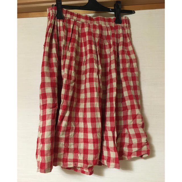 titicaca(チチカカ)の値下げ！kilki キルキー 赤チェック スカート レディースのスカート(ロングスカート)の商品写真