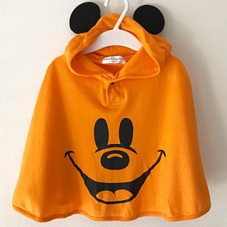 ディズニー(Disney)の【美品】ディズニー ハロウィン ポンチョ 80 90 ベビー(カーディガン/ボレロ)