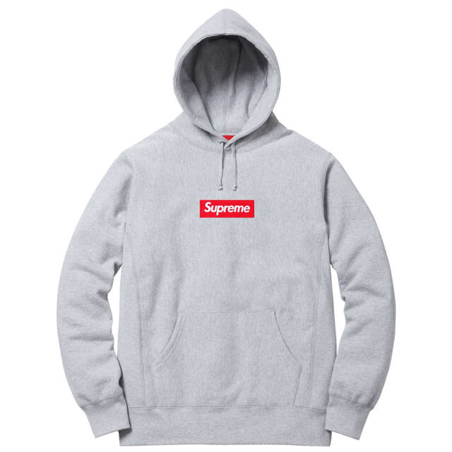 supreme Box Logo Hooded Sweatshirt gray