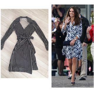 ダイアンフォンファステンバーグ(DIANE von FURSTENBERG)のDIANE VON FURSTENBERG シルクラップワンピース(ひざ丈ワンピース)