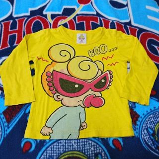 ヒステリックミニ(HYSTERIC MINI)のにゃー様専用  ヒステリックミニ  ロングTシャツ  黄色地  80cm(Ｔシャツ)