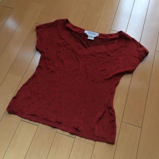 マックスマーラ(Max Mara)のMax Mara マッツスマーラ トップス カットソー M 赤 (カットソー(半袖/袖なし))