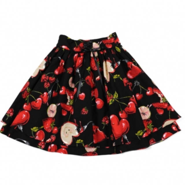 MILK(ミルク)の♡MILK♡ラブベリーSK♡ブラック レディースのスカート(ひざ丈スカート)の商品写真