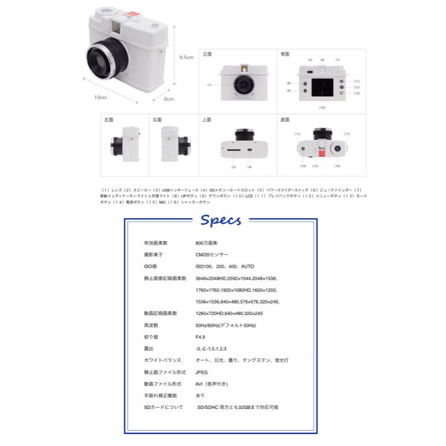 Rhianna リアーナ トイデジ トイカメラ スマホ/家電/カメラのカメラ(コンパクトデジタルカメラ)の商品写真