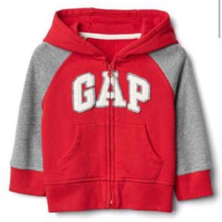 ベビーギャップ(babyGAP)の新品 タグ付き gap パーカー サイズ80 レッド(ジャケット/コート)