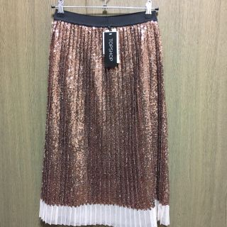 トップショップ(TOPSHOP)の【新品未使用】本日限定！TOP SHOPメタリックスカート(ひざ丈スカート)