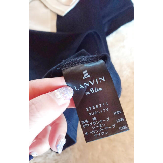 LANVIN en Bleu(ランバンオンブルー)の【美品・最終お値下げ】LANVIN リボン🎀トップス レディースのトップス(カットソー(半袖/袖なし))の商品写真