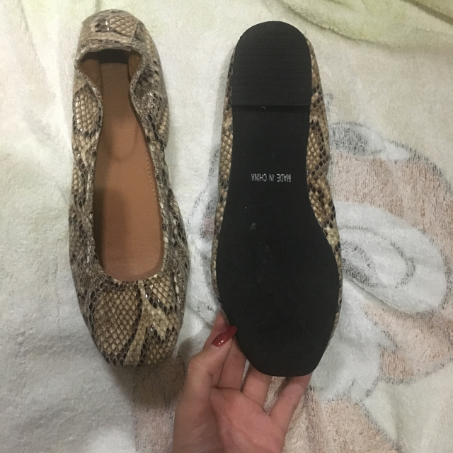 TODAYFUL Python Flat Shoes