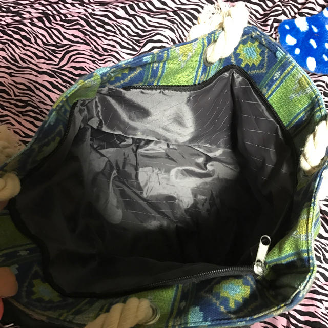 ブルー系 トート ハンドバッグ レディースのバッグ(ハンドバッグ)の商品写真
