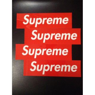 シュプリーム(Supreme)の《5.7cm×20.3cm》Supreme ステッカー赤 4枚 《正規品》(その他)