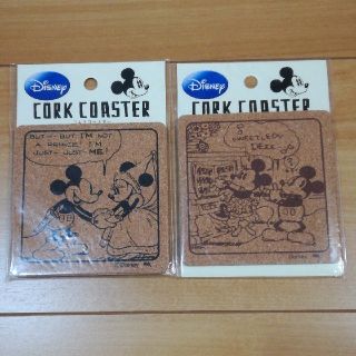 ディズニー(Disney)の2枚セット ミッキー & ミニー コースター (テーブル用品)