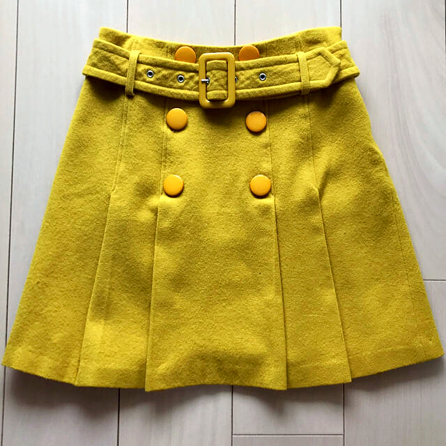 カシミヤ ウールプリーツスカート レディースのスカート(ミニスカート)の商品写真