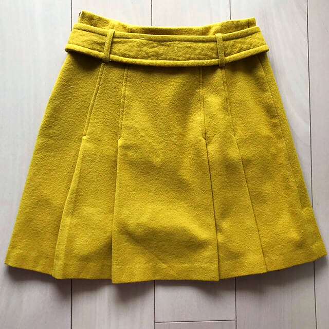 カシミヤ ウールプリーツスカート レディースのスカート(ミニスカート)の商品写真