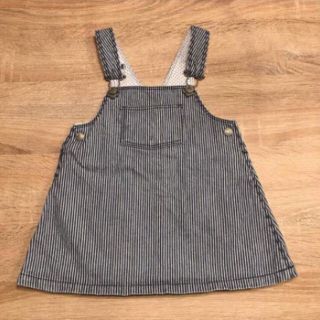 プチバトー(PETIT BATEAU)のプチバトー 6m 67cm ★ デニム ヒッコリー ジャパースカート ジャンスカ(ワンピース)