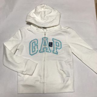 ギャップキッズ(GAP Kids)の新品 タグ付き gap パーカー サイズ 130 ホワイト(ジャケット/上着)