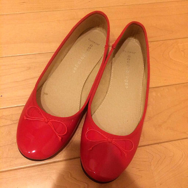 赤 レッド バレエシューズ レディースの靴/シューズ(バレエシューズ)の商品写真
