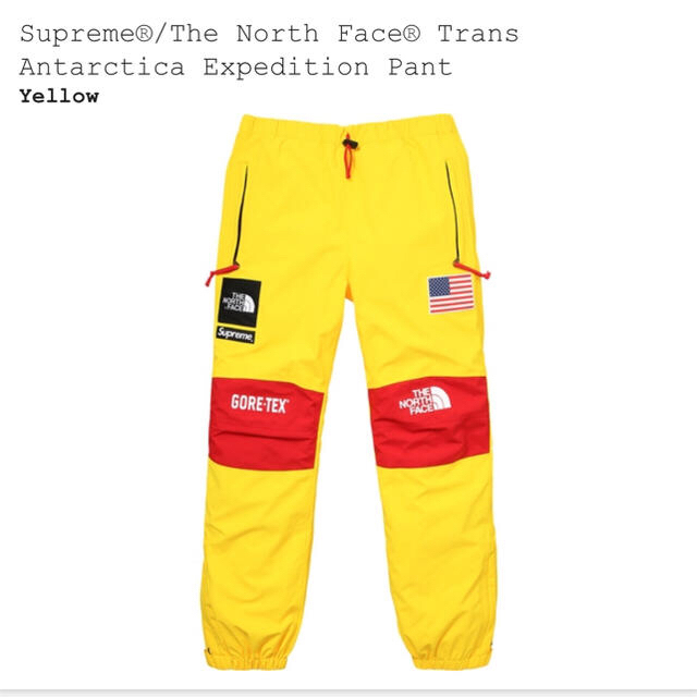 Supreme(シュプリーム)のsupreme  The North Face Pant Yellow L スポーツ/アウトドアのアウトドア(登山用品)の商品写真