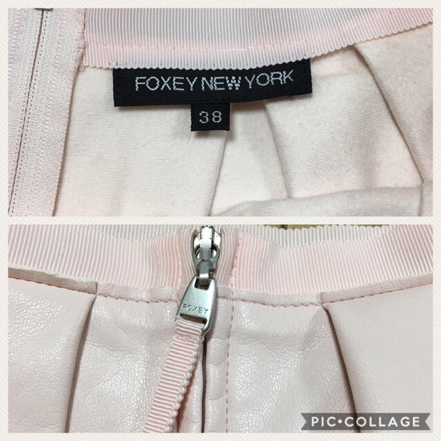 FOXEY(フォクシー)のフォクシーニューヨーク フェイクレザースカート ピンク 38 レディースのスカート(ひざ丈スカート)の商品写真