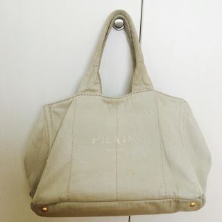 プラダ(PRADA)のPRADA カナパMサイズ グレージュ(トートバッグ)