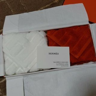 エルメス(Hermes)の20110429さま専用:エルメス　ハンドタオル　2枚(タオル/バス用品)