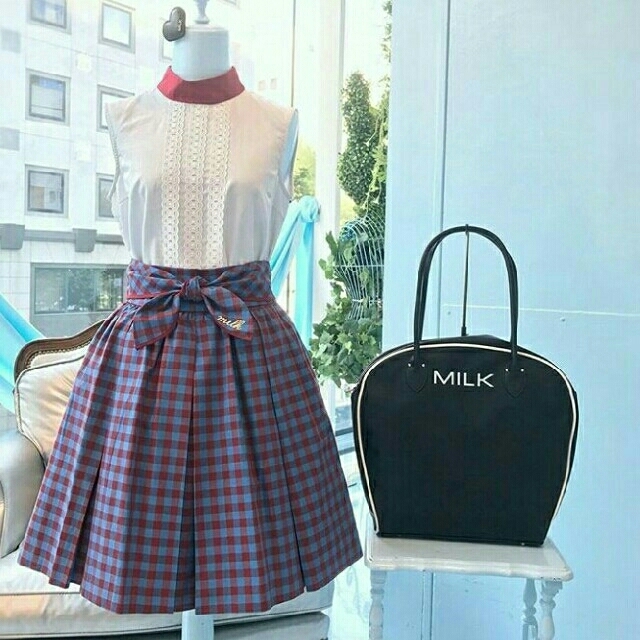 MILK(ミルク)のmilk Tie up スカート レディースのスカート(ひざ丈スカート)の商品写真