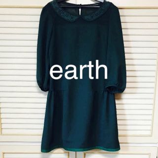 アースミュージックアンドエコロジー(earth music & ecology)のシンプルで可愛いワンピース❤️秋物(ひざ丈ワンピース)