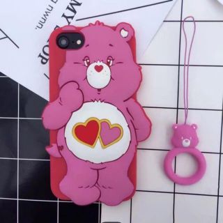 ケアベア(CareBears)のラブ・ア・ロット・ベア ○iPhone8plus、7plusカバー○新品未使用(iPhoneケース)